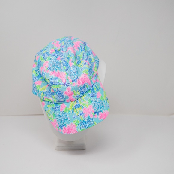 Lilly Pulitzer Run Around Adjustable Baseball Cap Hat Lilly Loves Washington DC - Picture 1 of 5